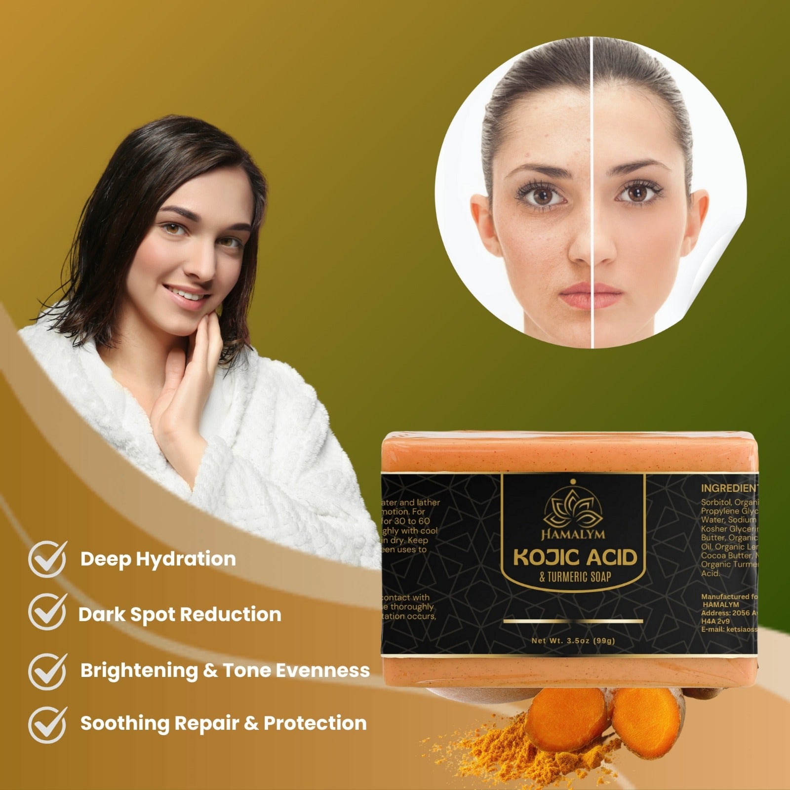 Kojic Acid & Turmeric Soap